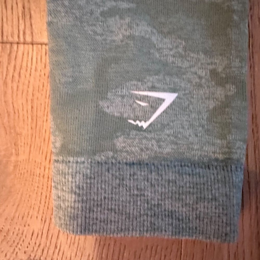 GYMSHARK CAMO SEAMLESS LEGGINGS SAGE GREEN/GREY WOMENS SZ XS/S - Picture 4 of 8